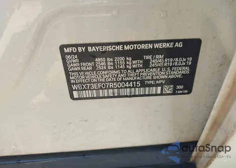 2024 BMW X1 xDrive28I z USA, uszkodzony, nr VIN WBX73EF07R5004415